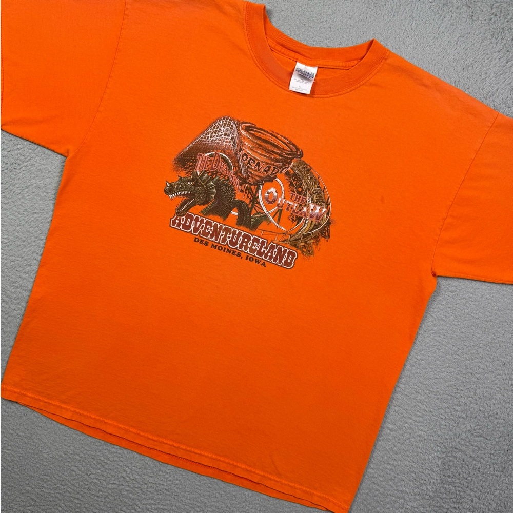 Vintage y2k Adventureland Des Moines Iowa roller coaster T-shirt